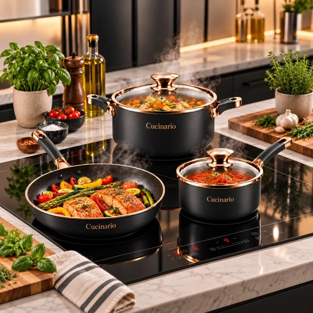Cucinario™ při indukci – konzistentní teplo pro restauranční styl talířů doma