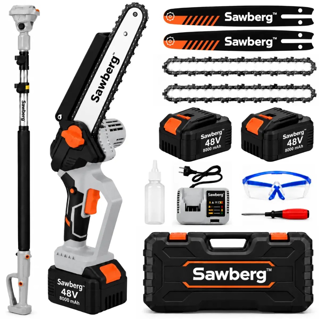 Pilns Sawberg komplekts ar baterijām, ķēdēm un somu